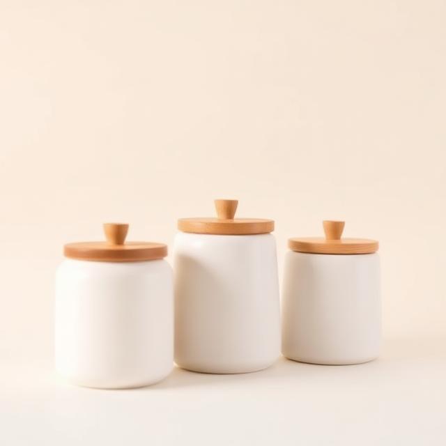 Ceramic Storage Jars — Set of 3